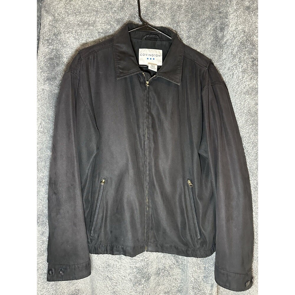 Covington Men's Outerwear Jacket Zipper Front Long Sleeve Black Size Size M - Picture 2 of 11